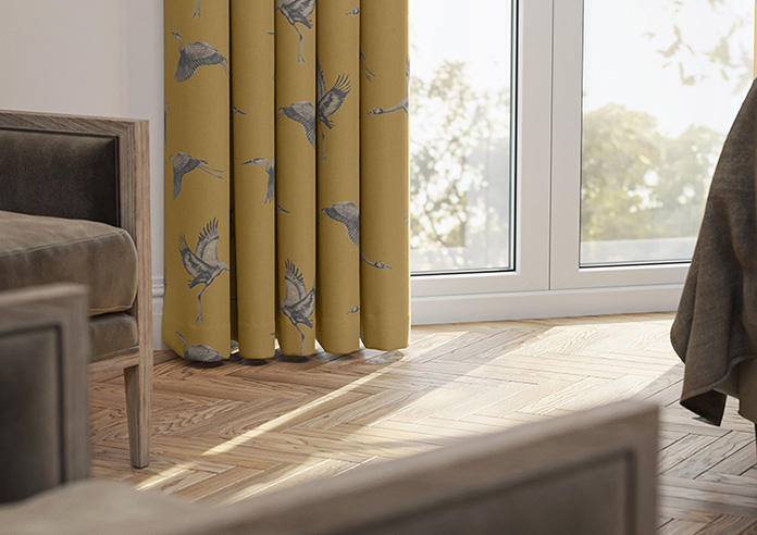 Cranes, Gilt - Made to Measure Curtains - Image 5